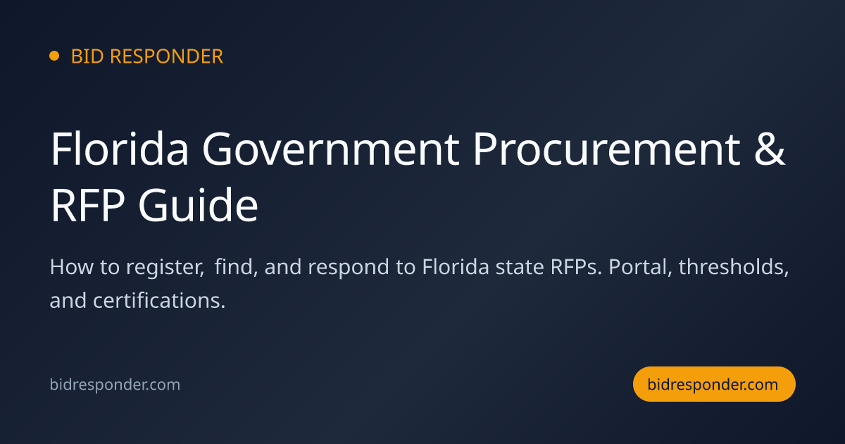 Florida Government Procurement & RFP Guide | Bid Responder