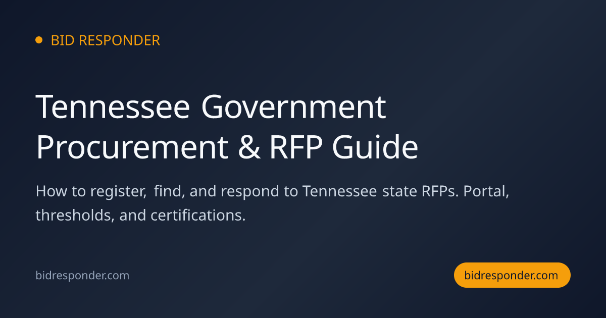 Tennessee Government Procurement & RFP Guide | Bid Responder