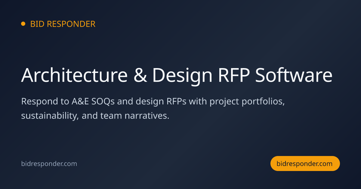 Architecture & Design RFP Software | Bid Responder