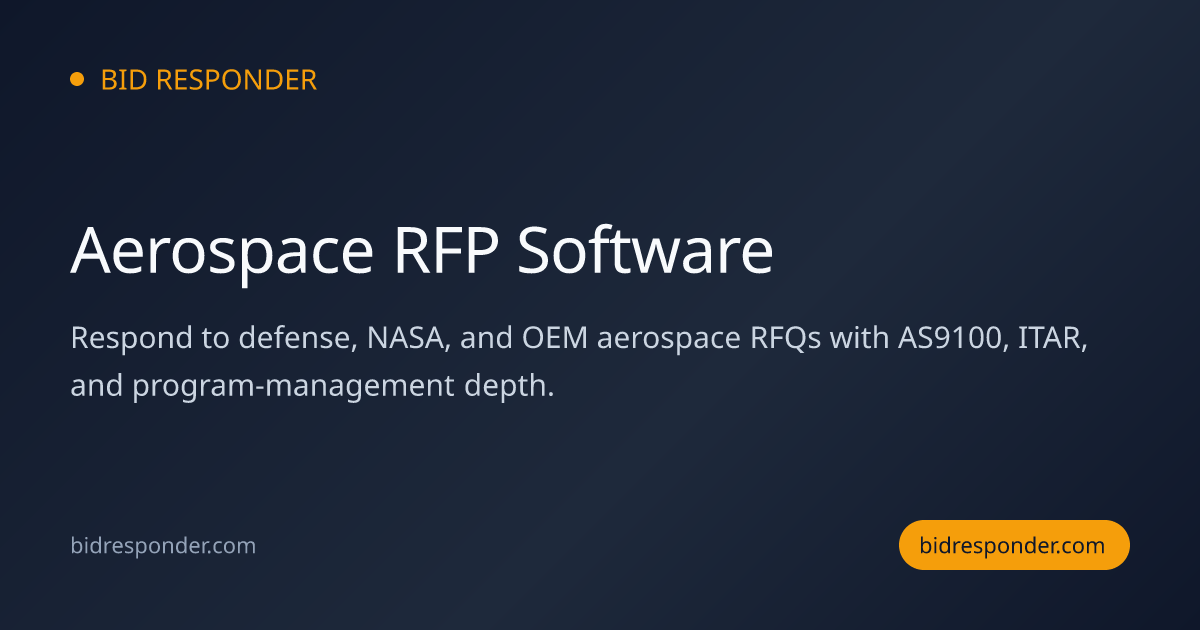 Aerospace RFP Software | Bid Responder