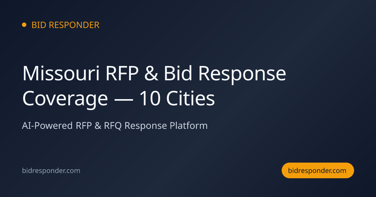 Missouri RFP & Bid Response Coverage — 10 Cities | Bid Responder