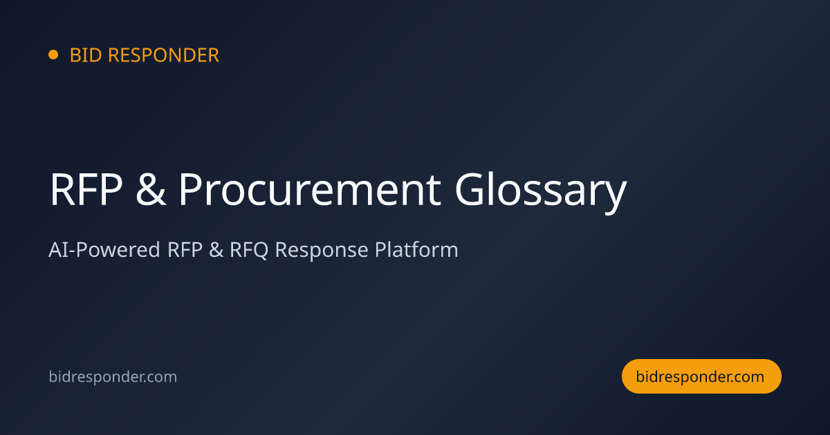 RFP & Procurement Glossary | Bid Responder